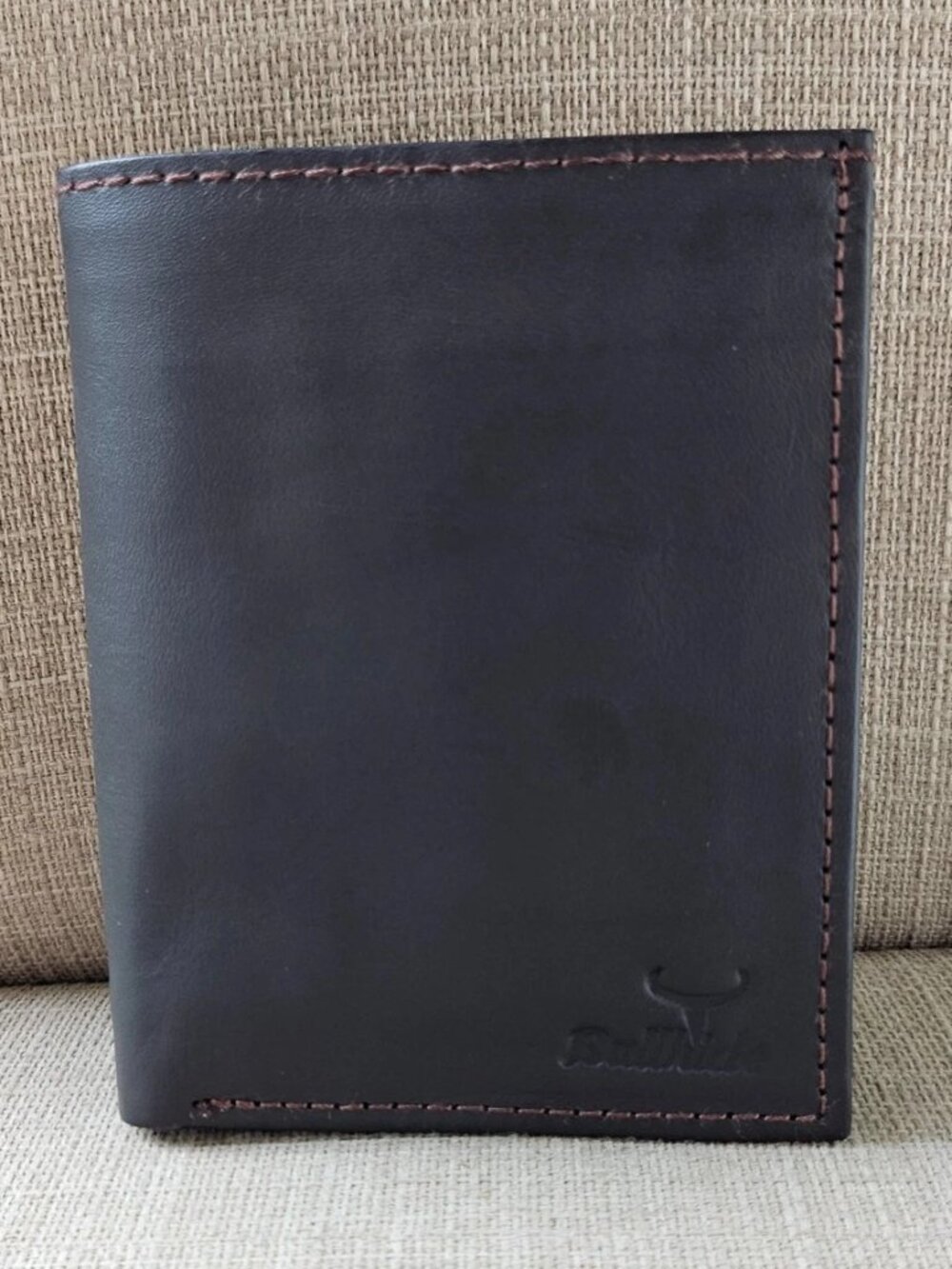Brown Leather Cardholder Billfold Handmade WALLET Purse Multiple Compartments